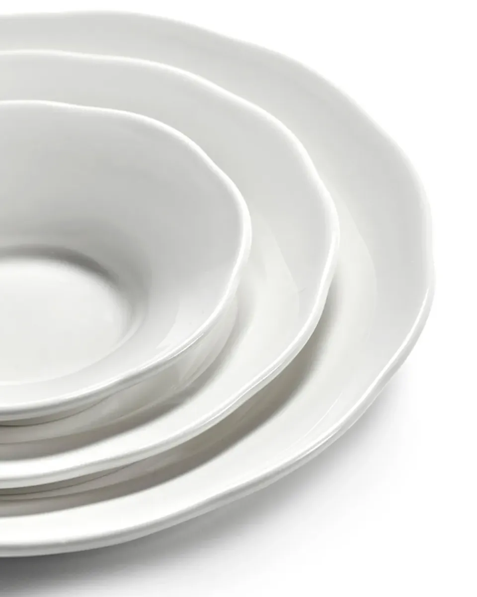 Serax Silhouette deep side plate S Ø10.5 cm 4-pack, White Hot