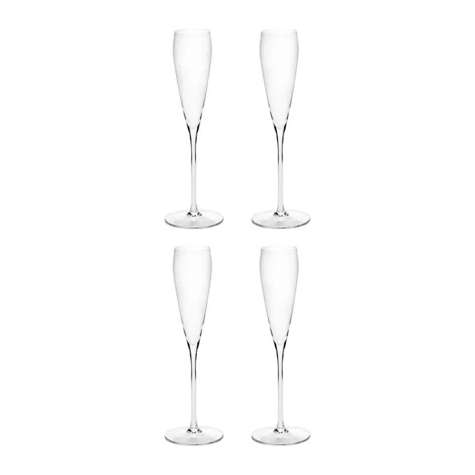 Serax Silhouette flute champagne glass 15 cl 4-pack, Clear Transparent Online