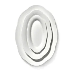 Serax Silhouette oval deep plate M 15x24.5 cm 2-pack, White New