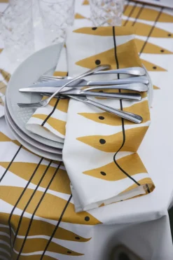 Almedahls Sill oilcloth by the metre, Ochre Yellow Discount