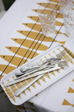 Almedahls Sill oilcloth by the metre, Ochre Yellow Discount