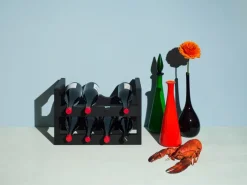 Massproductions Silo stapelbart wine rack, oiled box Black Clearance
