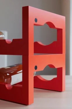 Massproductions Silo stapelbart wine rack, Red Clearance