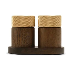 Gejst Sina salt and pepper mill 6 cm, Dark ash-brass Brown Hot