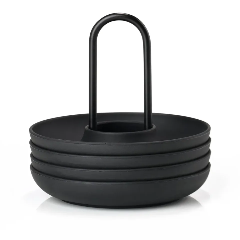 Zone Denmark Singles egg cup 4-pack with holder, Black Outlet