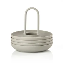 Zone Denmark Singles egg cup 4-pack with holder, mud Grey Discount