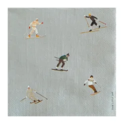 Fine Little Day Skiers napkin 25 pack, Grey Sale