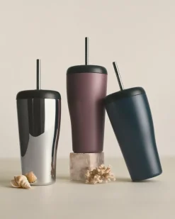 Georg Jensen Sky thermos cup with straw 40 cl, Blue Best