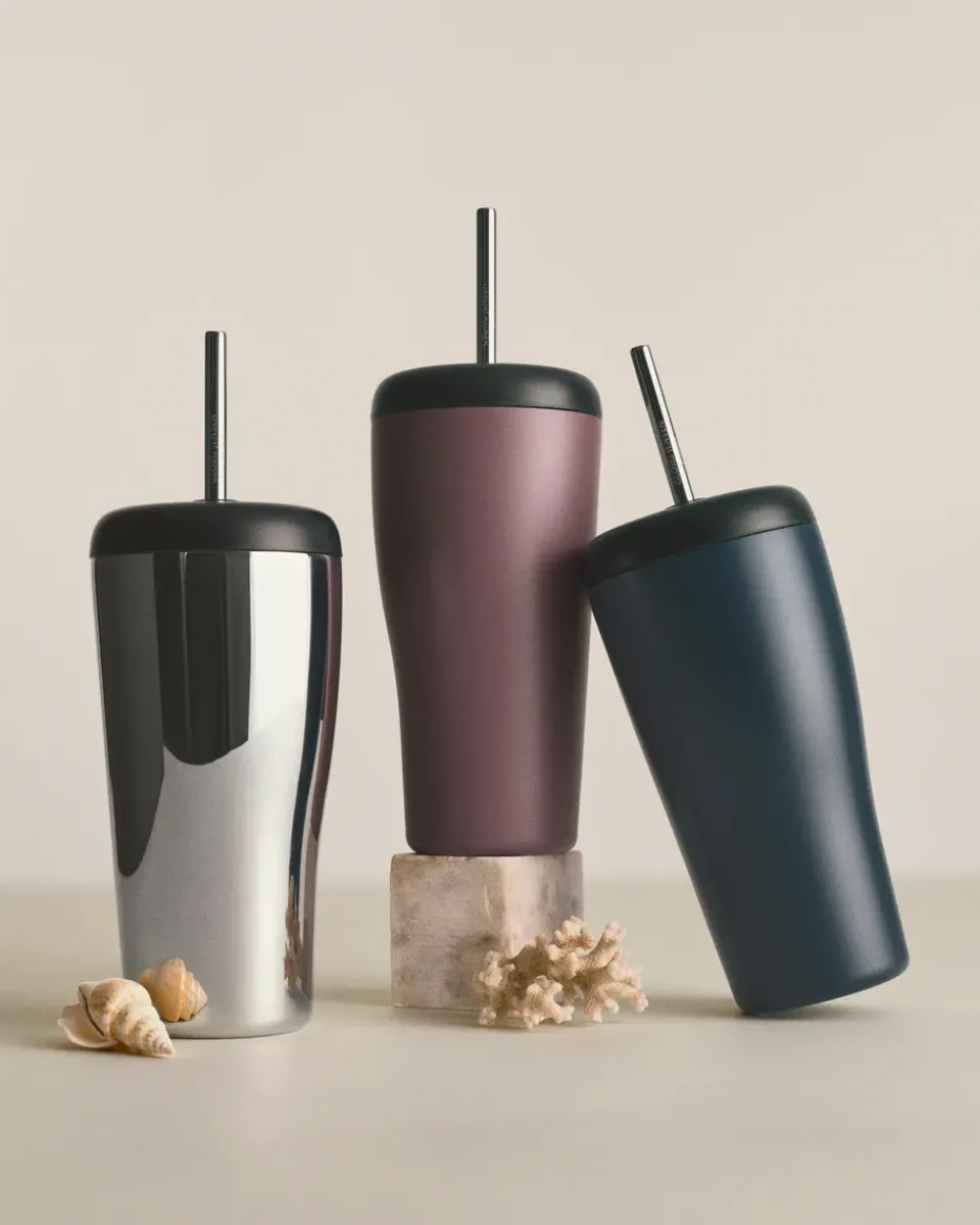 Georg Jensen Sky thermos cup with straw 40 cl, Blue Best