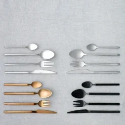 Broste Copenhagen Sletten cutlery set 16 pcs, matt stainless steel GreySilver-coloured