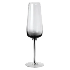 Broste Copenhagen Smoke champagne glass, 20 cl GreyTransparentBlack Hot