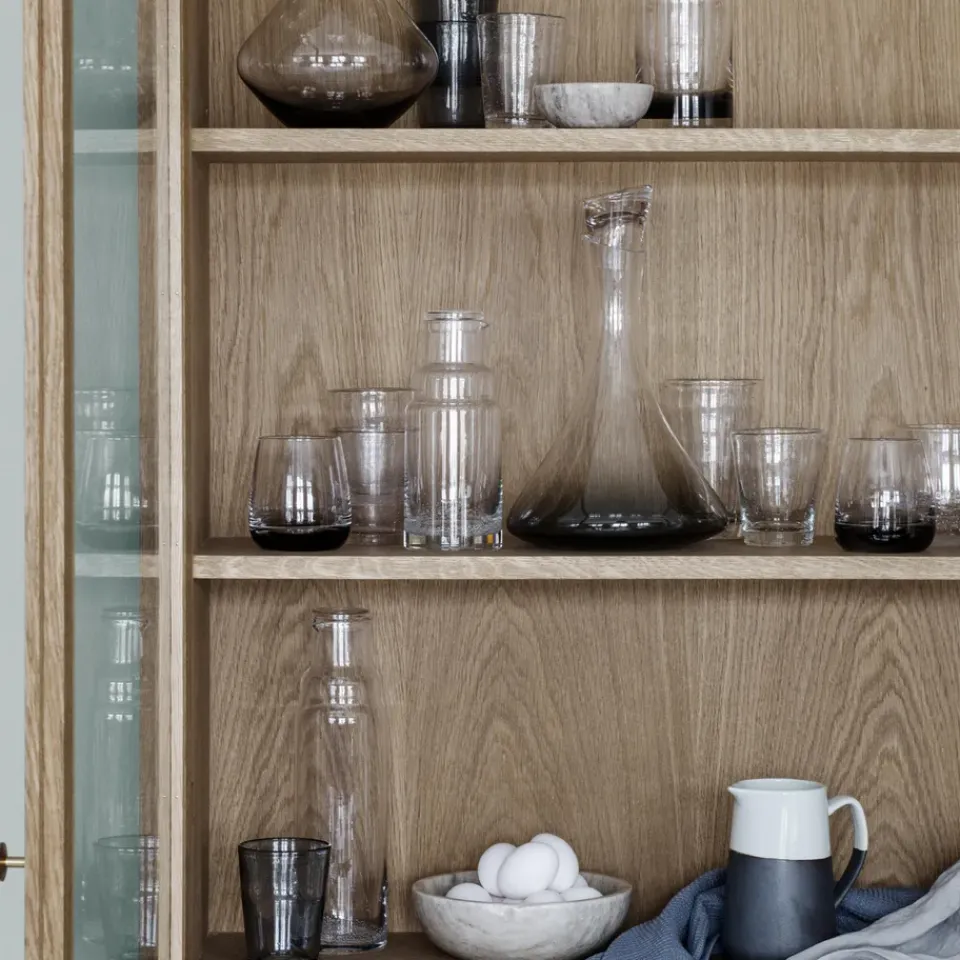 Broste Copenhagen Smoke drinking glasses, 35 cl GreyTransparentBlack Sale