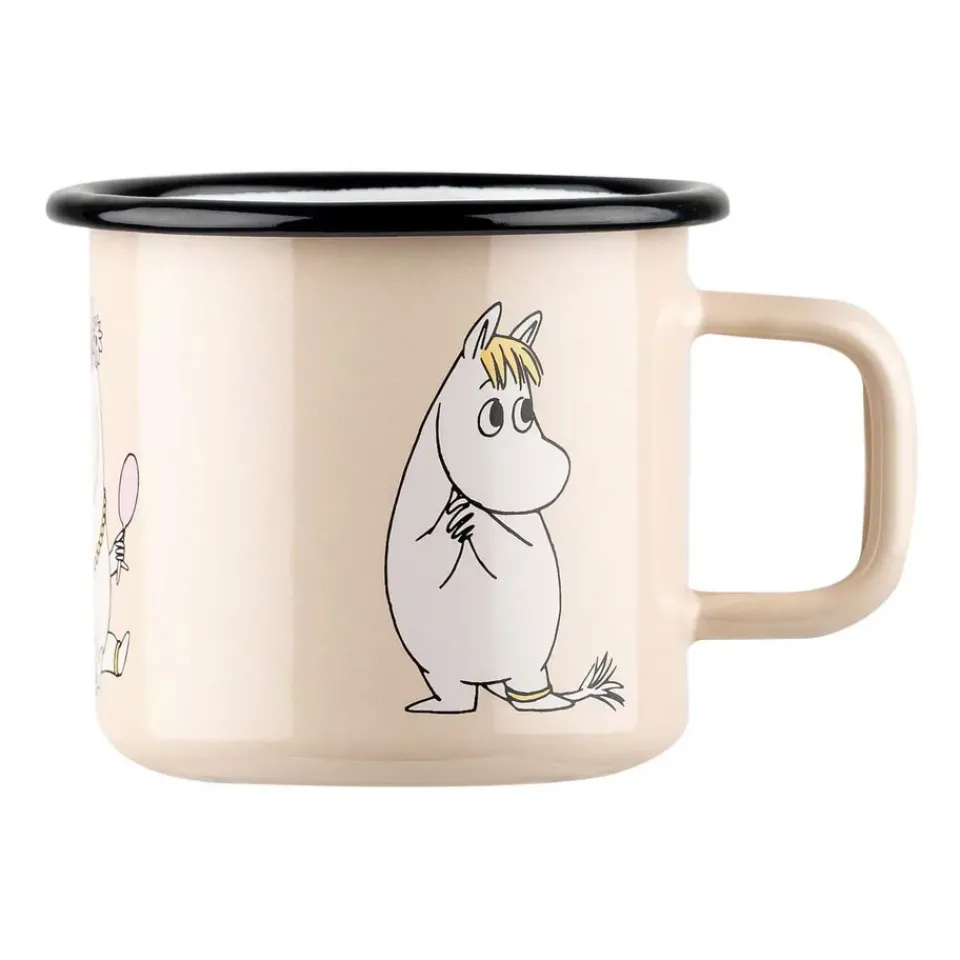Muurla Snorkmaiden Retro enamel mug 37 cl, Beige BeigeMulti New