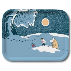 Opto Design Snow moonlight Moomin tray winter 2021, 20x27 cm Blue