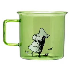 Muurla Snufkin glass mug 35 cl, Green Clearance