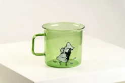 Muurla Snufkin glass mug 35 cl, Green Clearance
