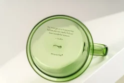 Muurla Snufkin glass mug 35 cl, Green Clearance