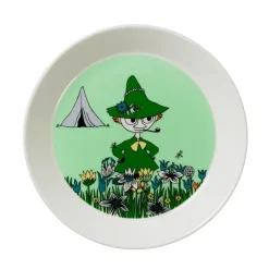 Moomin Arabia Snufkin plate, Green Hot