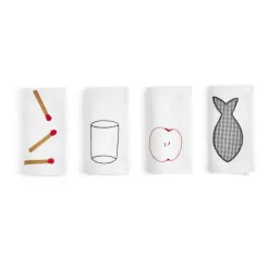 HAY Sobremesa linnen napkin 45x45 cm 4-pack, White Outlet