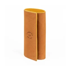 L'Atelier du Vin Soft machine nomad corkscrew leather case, 2 pieces YellowSilver-coloured