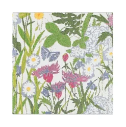 Ekelund Linneväveri Sommartid fabric napkin 35x35 cm, multi BlueGreenYellowPinkWhite Hot
