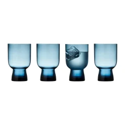 Lyngby Glas Sorrento water glass 30 cl 4-pack, Blue Clearance