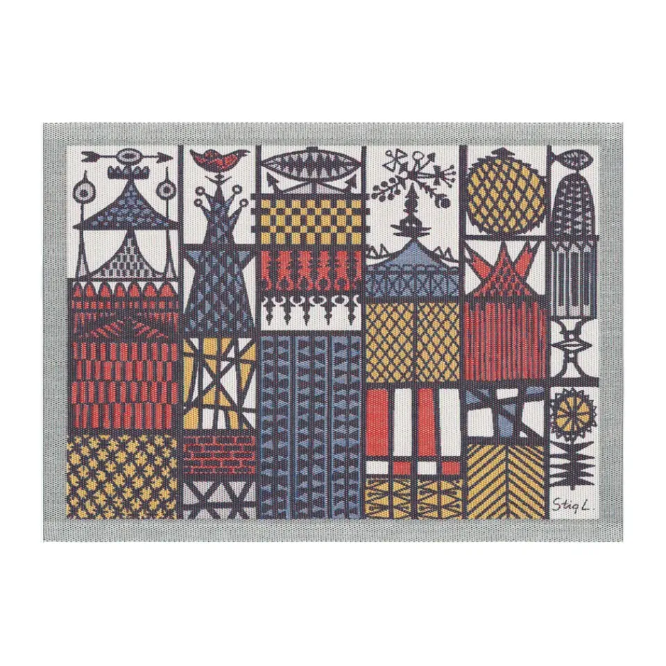 Ekelund Linneväveri Stadsdel placemat 35x48 cm, Multi Clearance