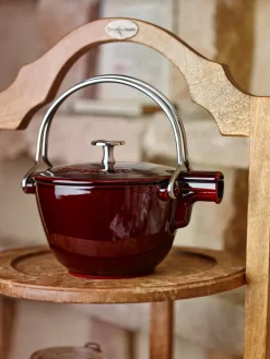 STAUB teapot cast iron round 1.15 L, Grenadine Red Sale