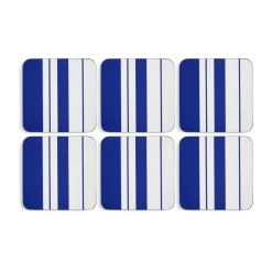 Spode Steccato glass coasters 10.5 cm 6-pack, Blue-white BlueWhite New