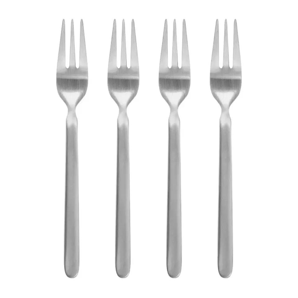 Blomus Stella dessert fork 4-pack, 15.5 cm Silver-coloured Clearance