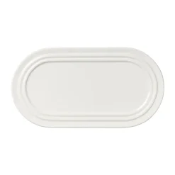 Broste Copenhagen Stevns oval plate 27.5 cm, Chalk White Hot