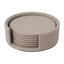 Mojoo Sting coasters Ø12 cm 6-pack, Fawn Grey
