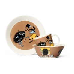 Moomin Arabia Stinky in action Moomin bowl, Brown
