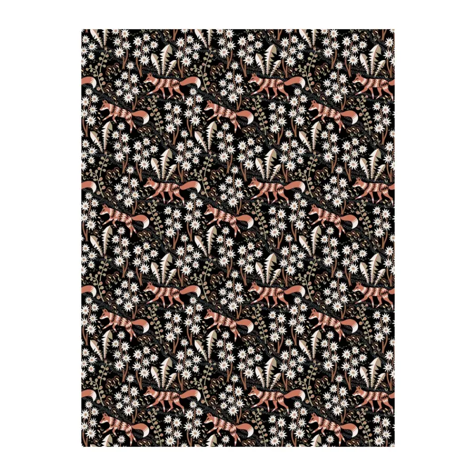 Arvidssons Textil Stjärnspeja oilcloth, Black-rust BlackOrange Discount