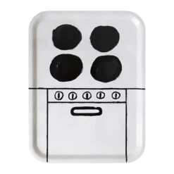 Fine Little Day Stove tray 33x43 cm, Black-white BlackWhite Sale