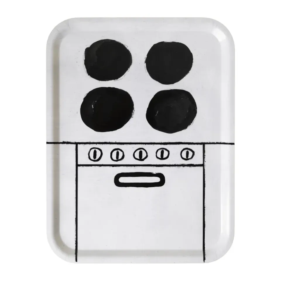 Fine Little Day Stove tray 33x43 cm, Black-white BlackWhite Sale