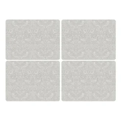 Pimpernel Strawberry Thief Placemats 30x40 cm 4 pack, Pure morris Grey Clearance