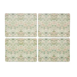Pimpernel Strawberry Thief Placemats 30x40 cm 4 pack, Green Multi