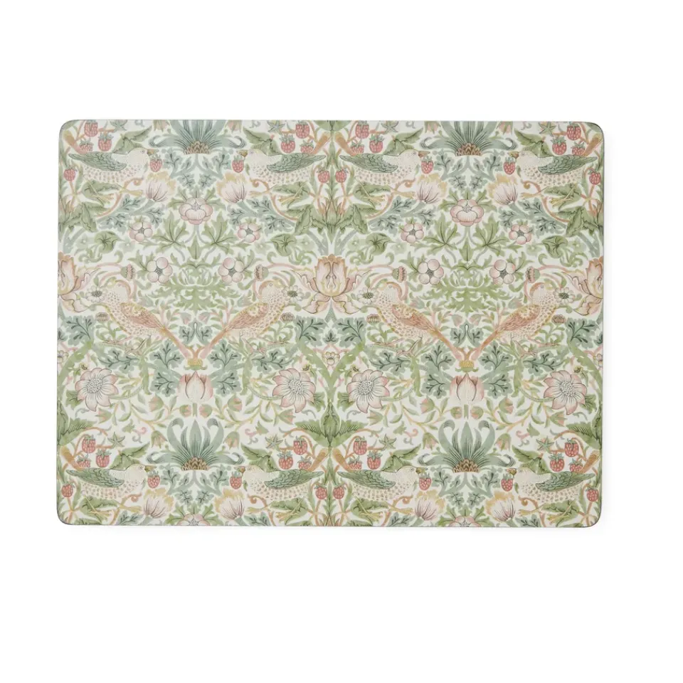 Pimpernel Strawberry Thief Placemats 30x40 cm 4 pack, Green Multi
