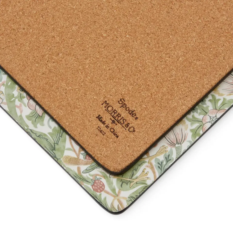 Pimpernel Strawberry Thief Placemats 30x40 cm 4 pack, Green Multi