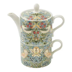 Spode Strawberry Thief teapot and teacup, Grey Multi Online