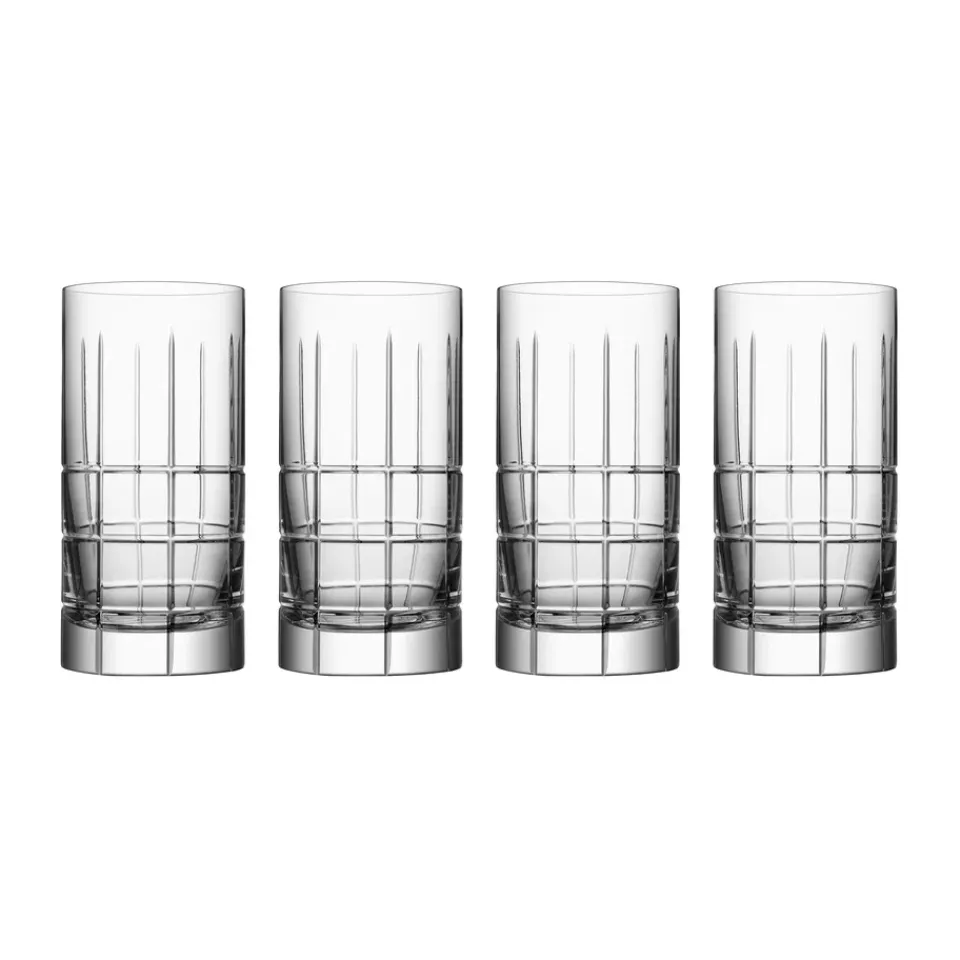 Orrefors Street highball glass 45 cl 4-pack, Clear Transparent New