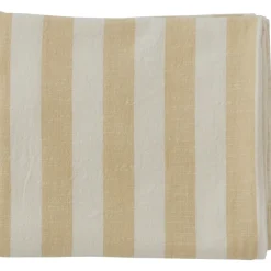 OYOY Striped tablecloth 140x260 cm, Vanilla YellowWhite Hot