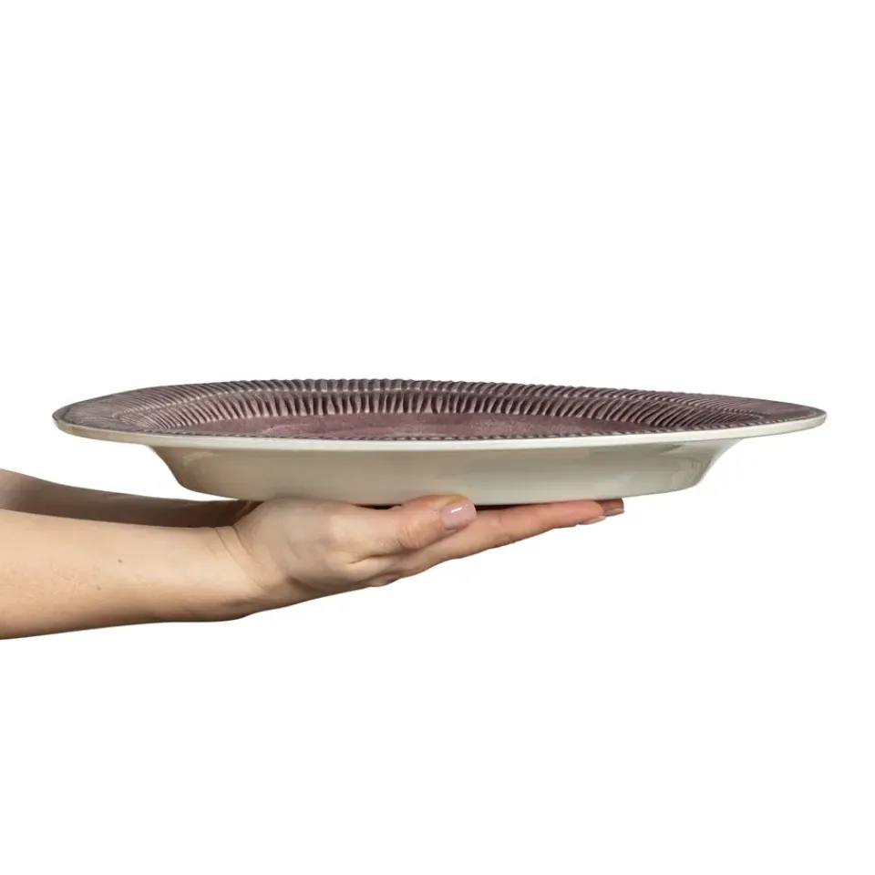 Mateus Stripes platter 30x35 cm, plum Purple
