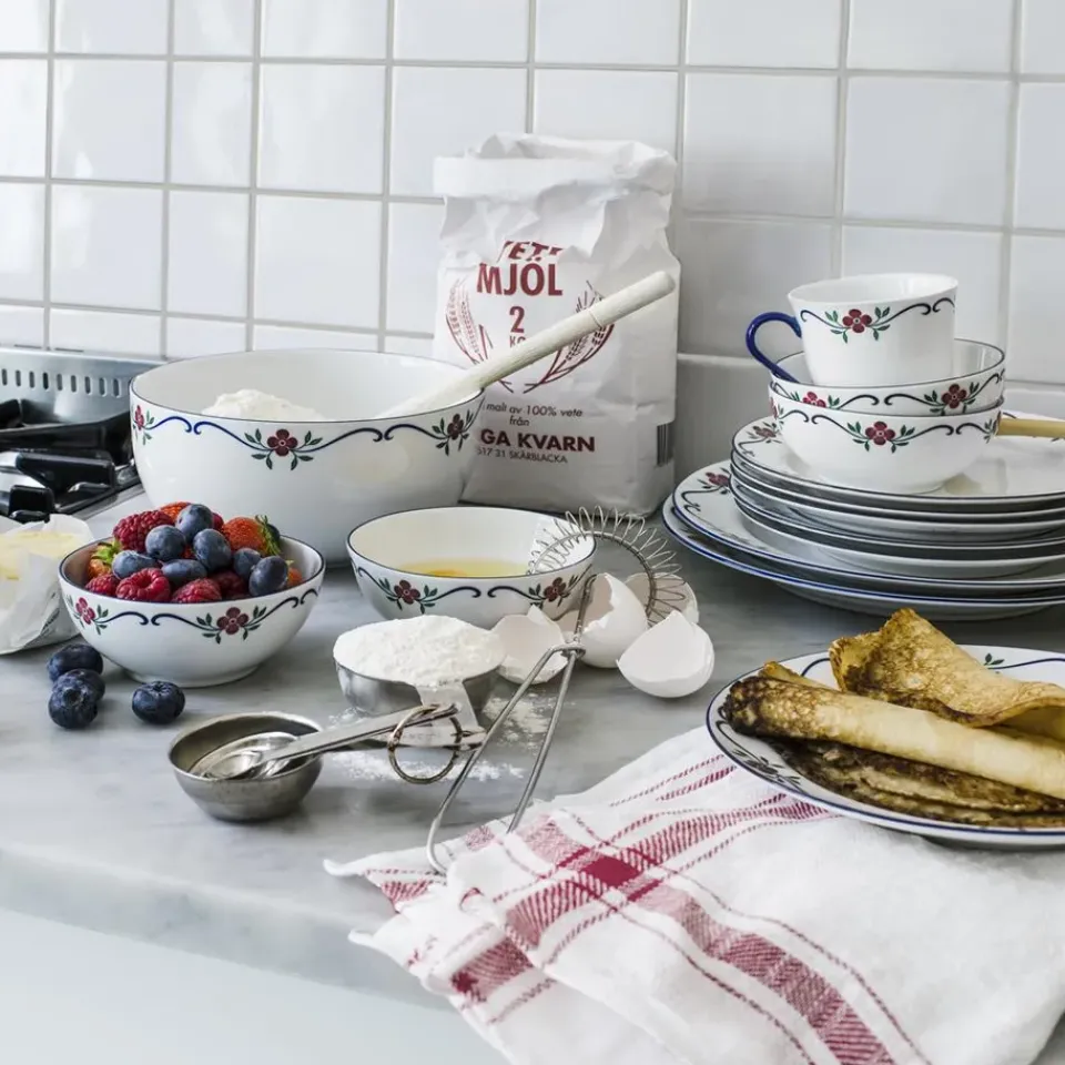 Rörstrand Sundborn plate, 21 cm BlueRed Best