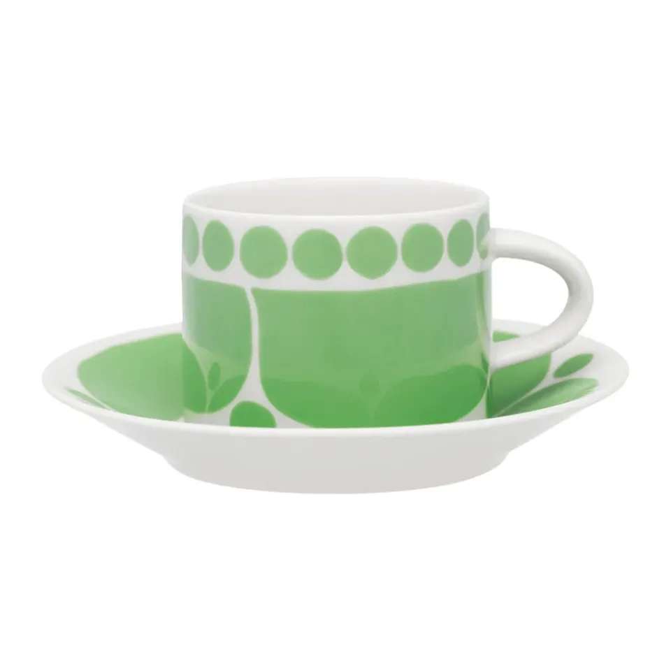 Arabia Sunnuntai saucer Ø16.5 cm, Green Sale