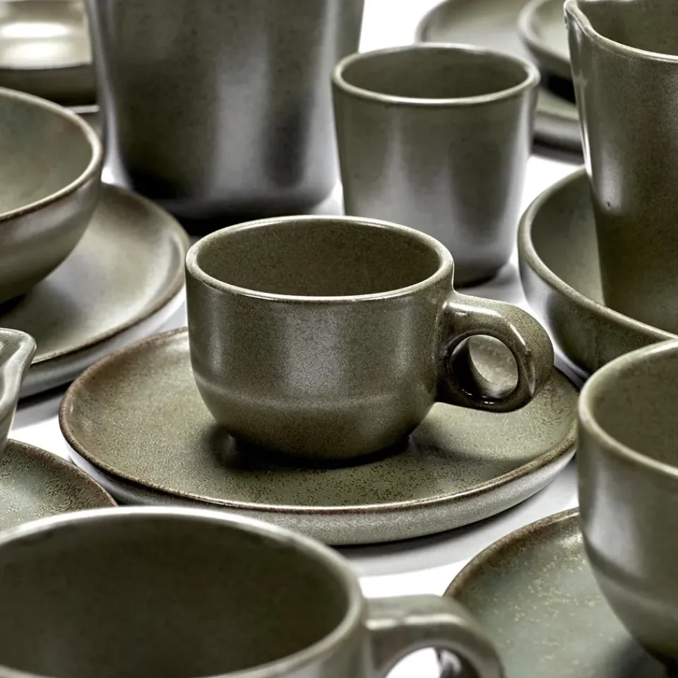 Serax Surface espresso cup with saucer 10 cl, camo Green