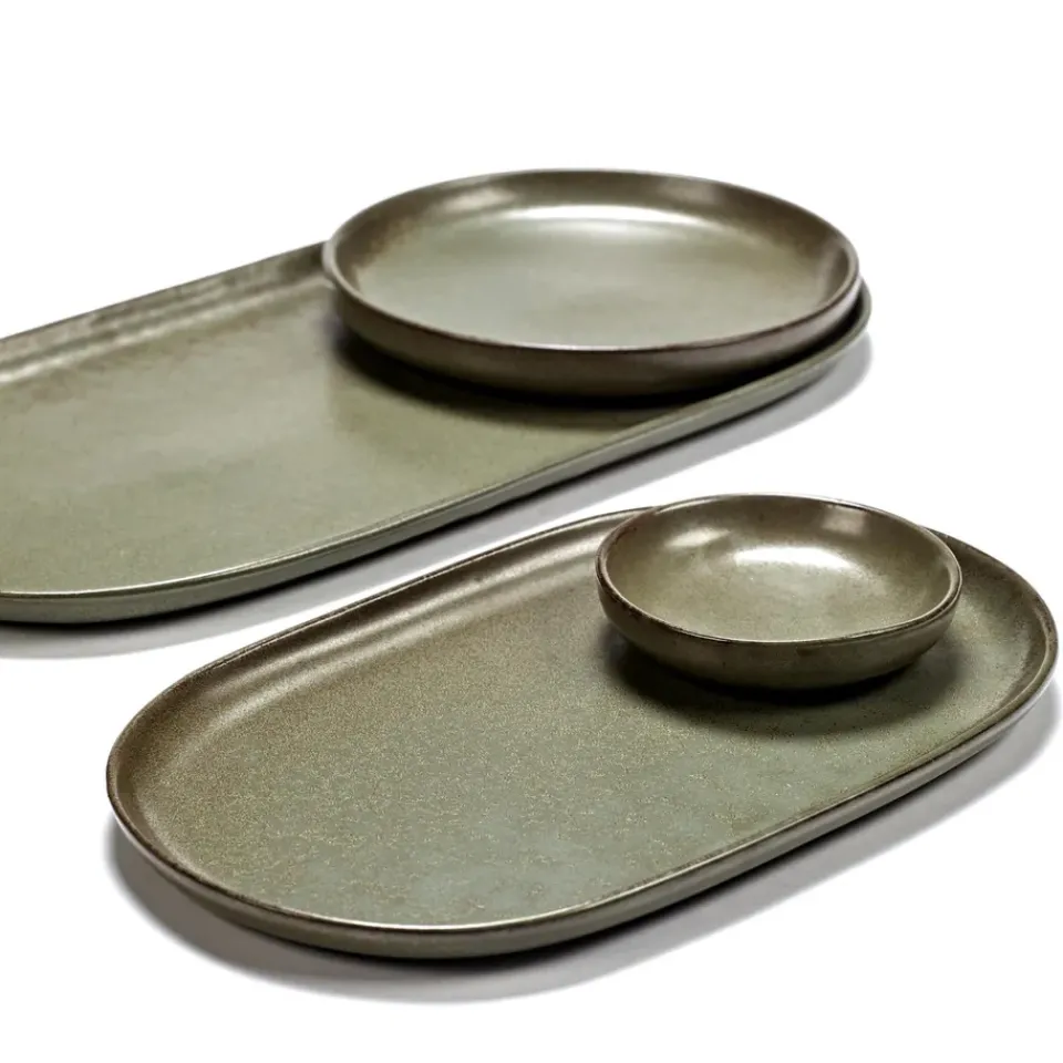 Serax Surface tapas plate 15x25 cm, camo Green Best