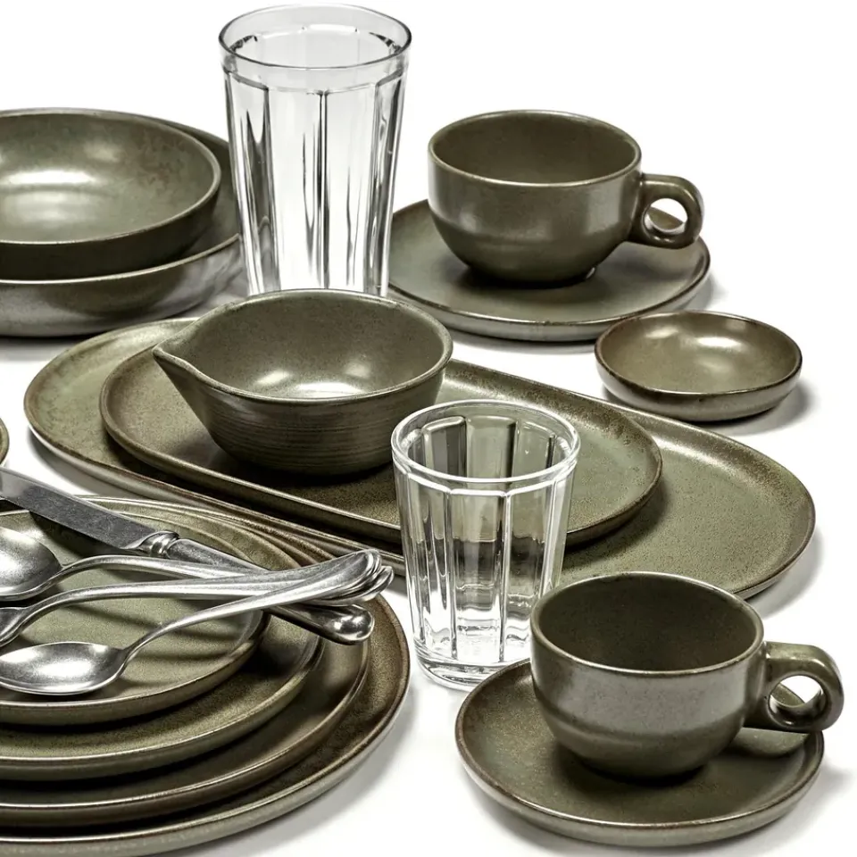 Serax Surface tapas plate 15x25 cm, camo Green Best