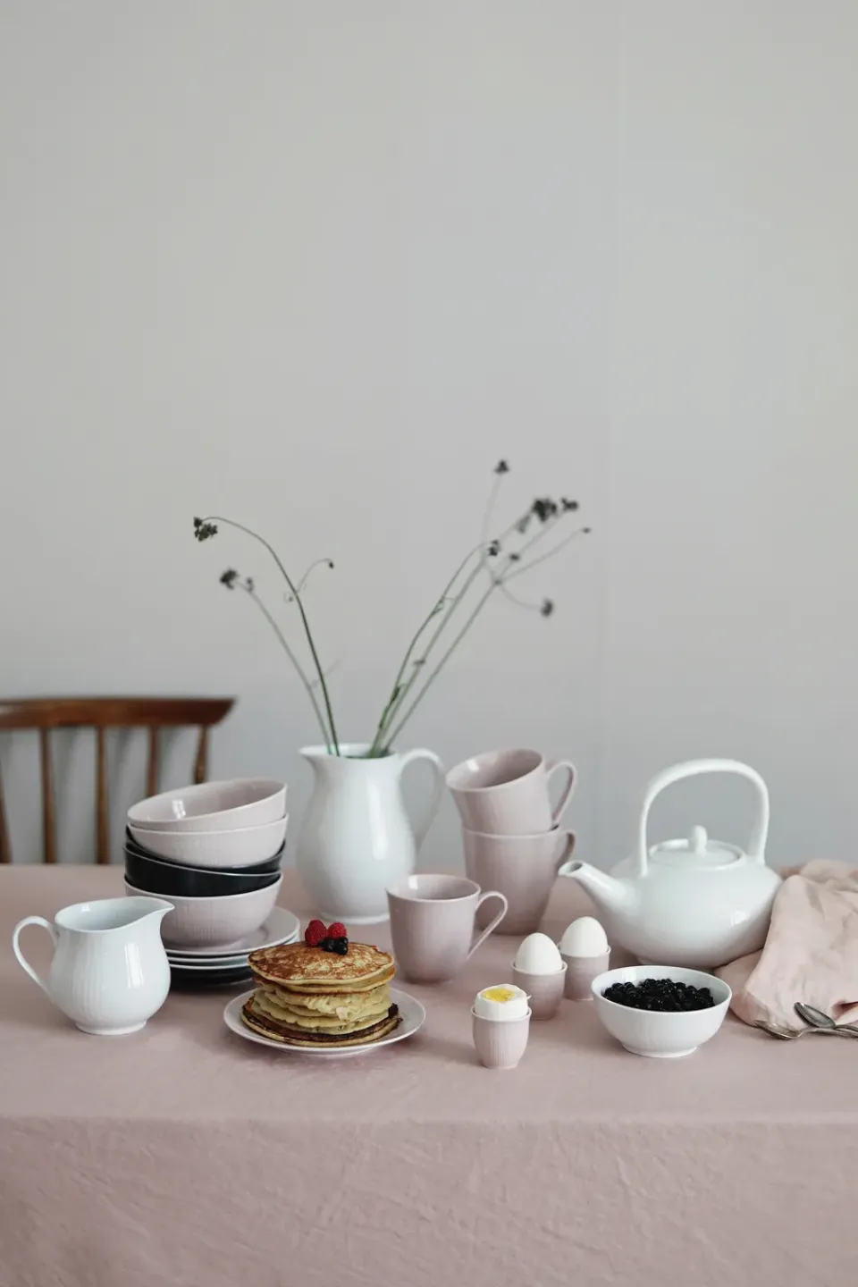 Rörstrand Swedish Grace bowl large, rose Pink